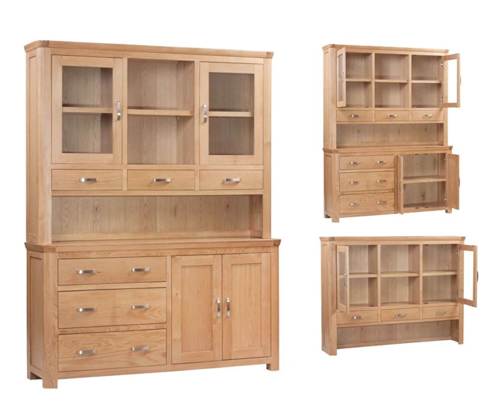 Annaghmore Treviso Solid Oak Large Buffet Hutch