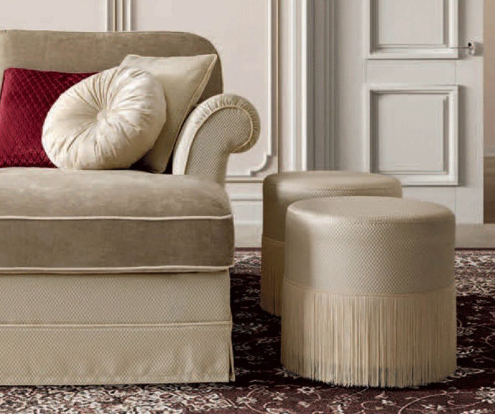 Camel Group Treviso Fabric Round Trendy Pouf