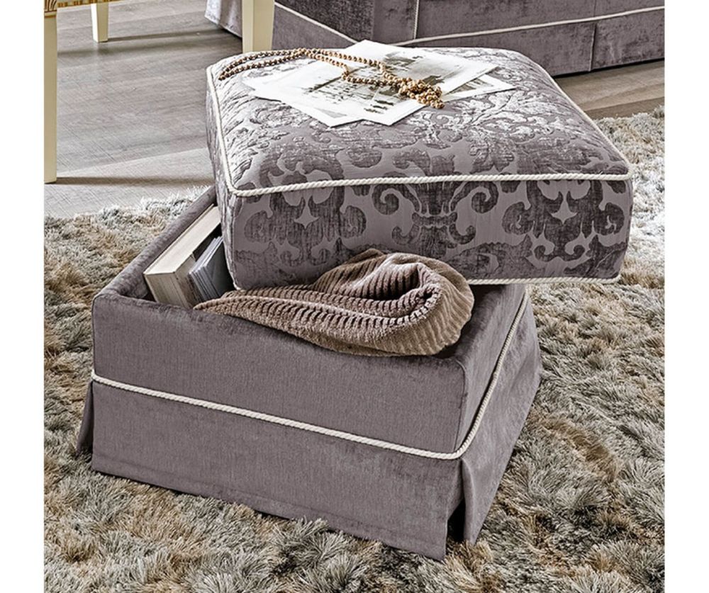 Camel Group Treviso Fabric Square Storage Pouf