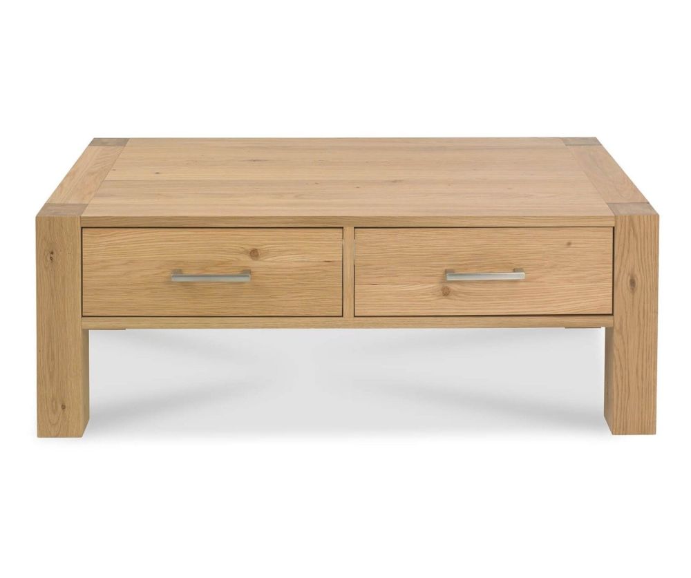 Bentley Designs Turin Light Oak Coffee Table with Drawers