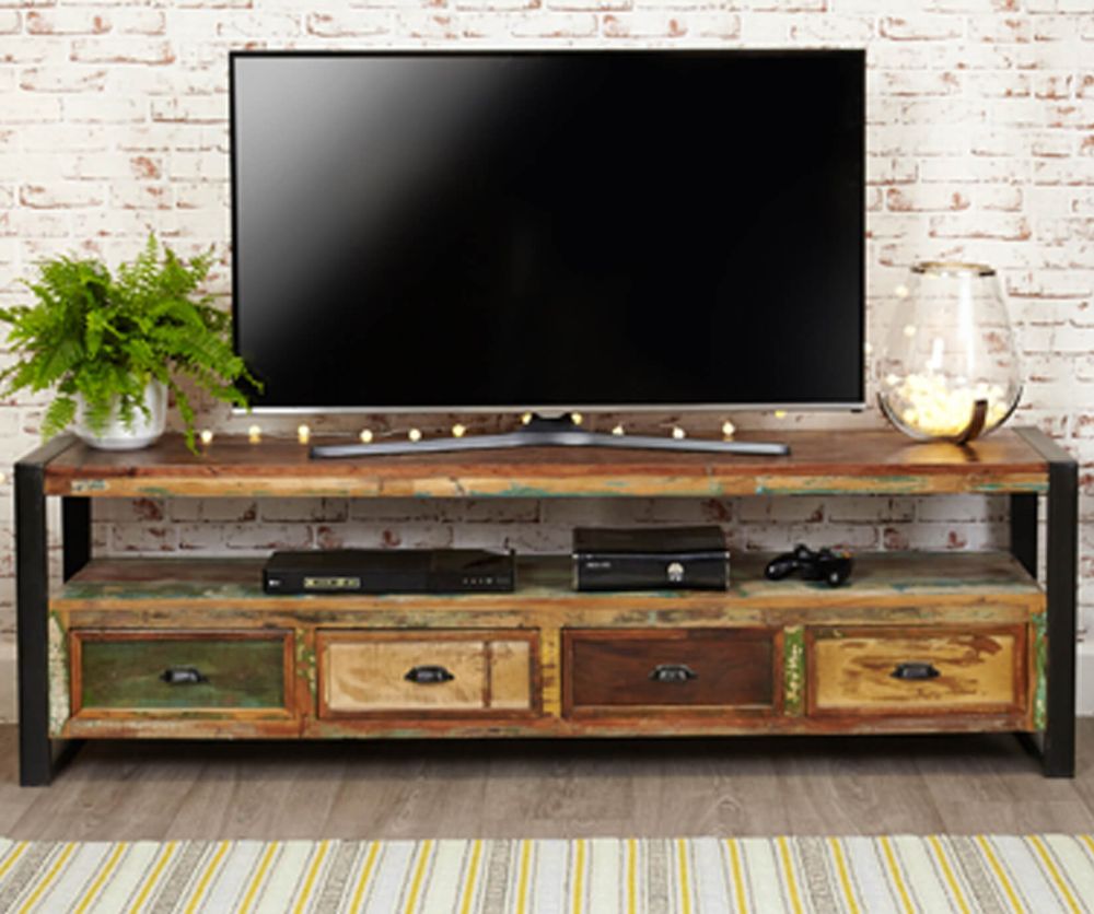 Baumhaus Urban Chic Open Wide Screen Television Cabinet