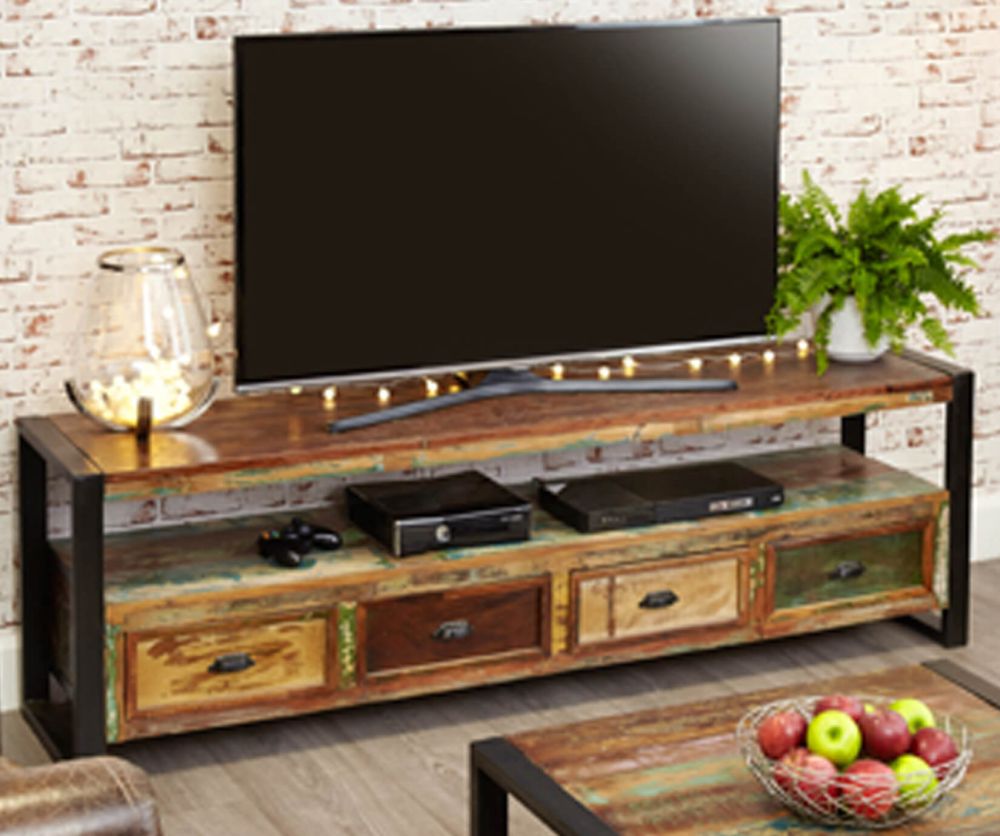 Baumhaus Urban Chic Open Wide Screen Television Cabinet