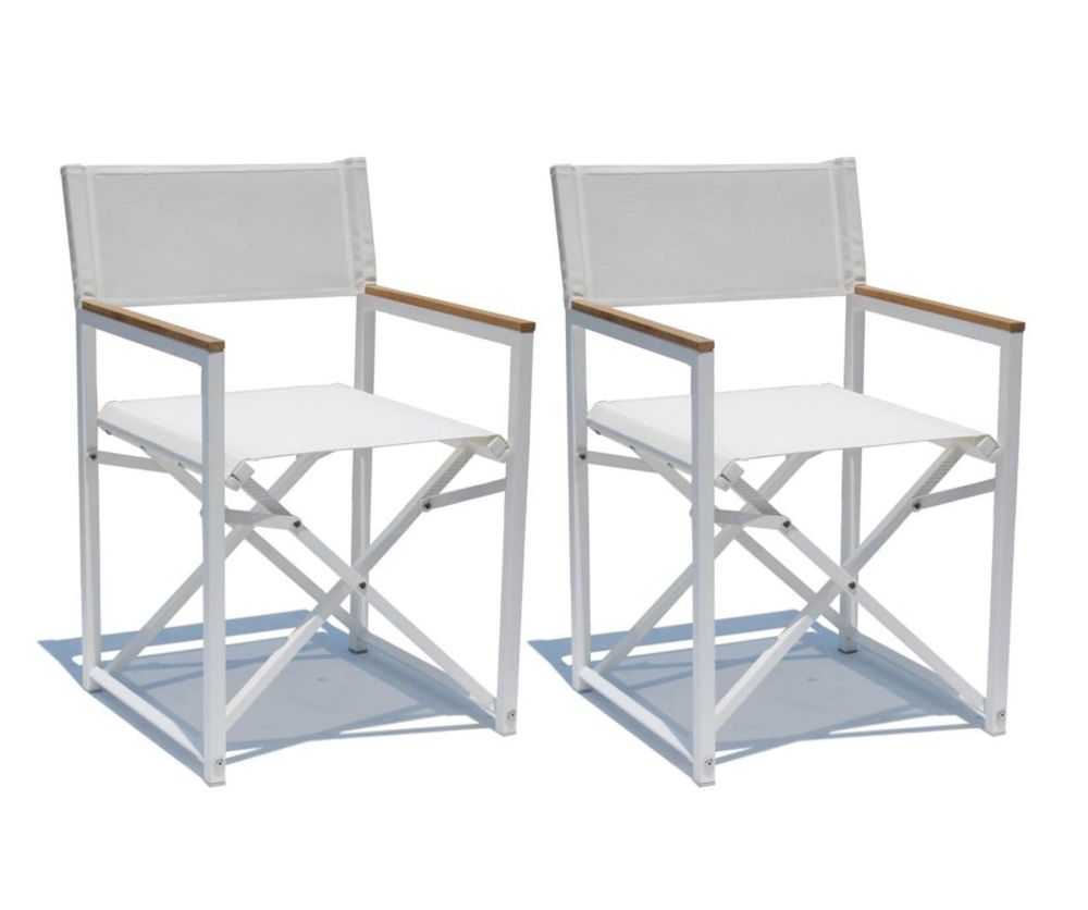 Skyline Design Venice White Dining Chair in Pair