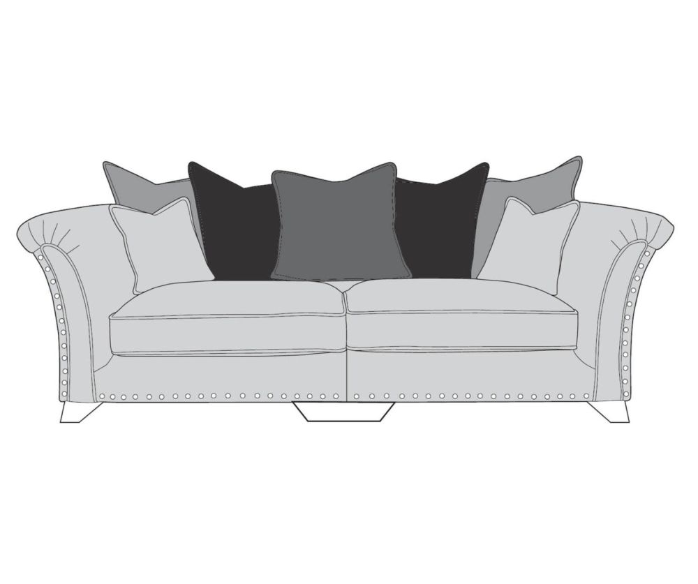 Buoyant Upholstery Vesper Pillow Back Modular 4 Seater Sofa
