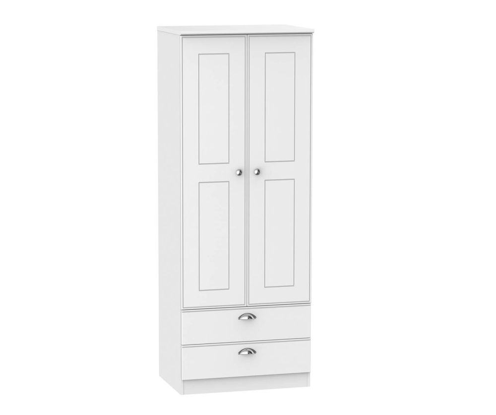 Welcome Furniture Victoria Tall 2ft6in 2 Drawer Wardrobe