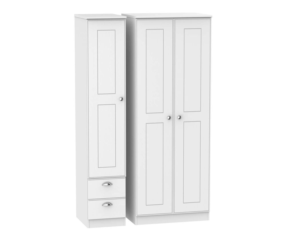 Welcome Furniture Victoria Triple Plain Wardrobe with Drawer
