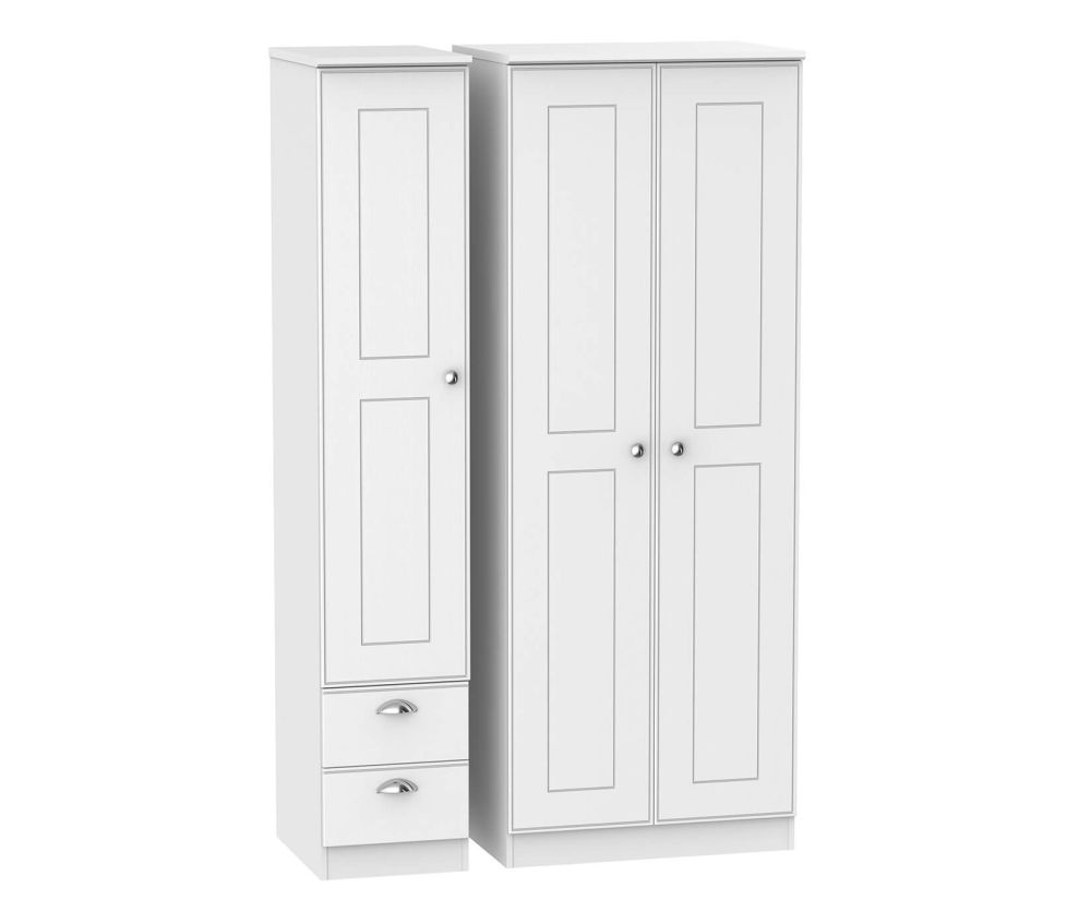 Welcome Furniture Victoria Tall 2 Door Plain with Single Door Wardrobe