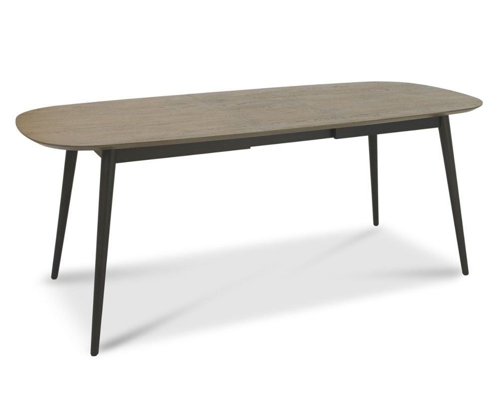Bentley Designs Vintage Weathered Oak and Peppercorn 6-8 Seater Extension Dining Table