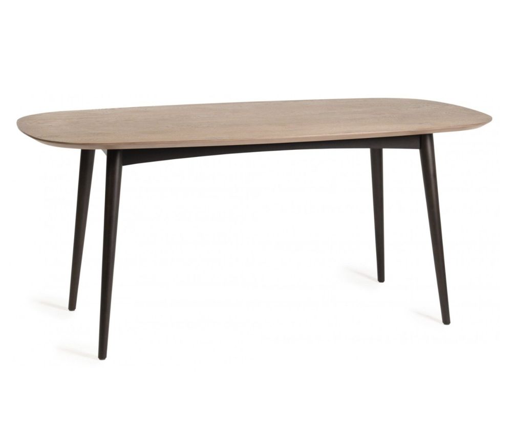 Bentley Designs Vintage Weathered Oak and Peppercorn 6 Seater Dining Table