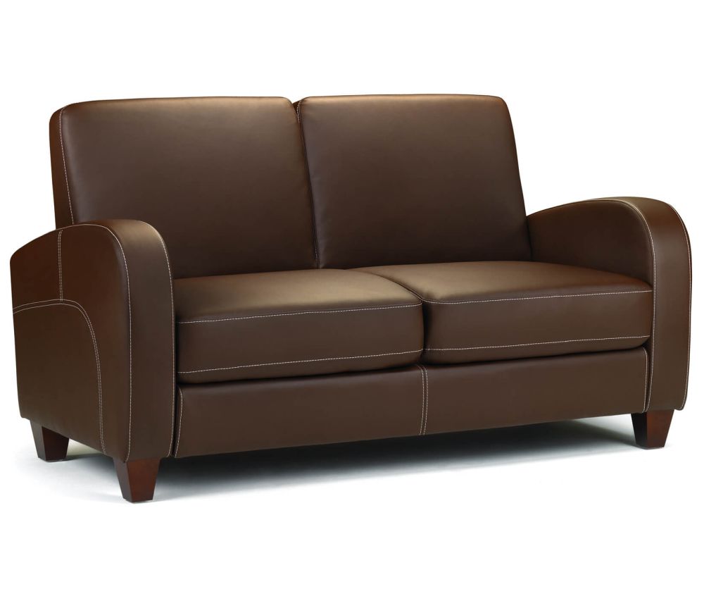 Julian Bowen Vivo Chestnut Brown 2 Seater Leather Sofa