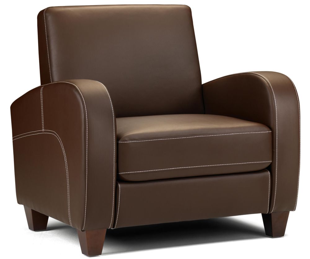Julian Bowen Vivo Chestnut Brown Leather Chair
