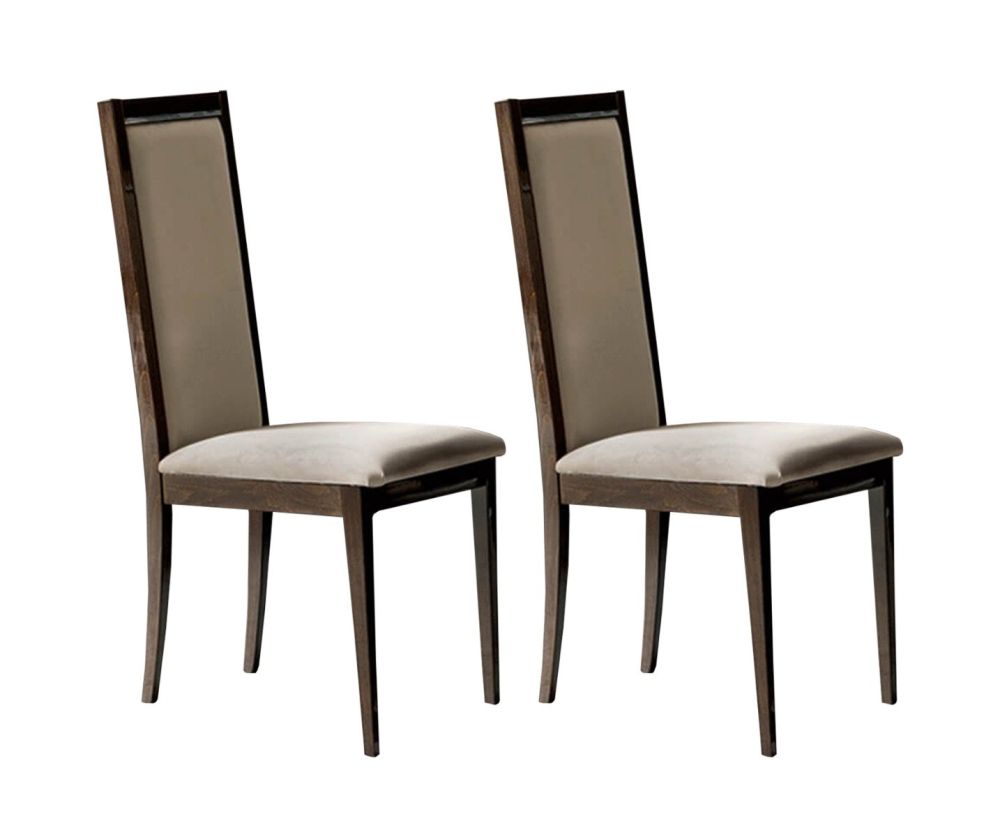 Camel Group Volare Walnut Liscia Dining Chair in Pair