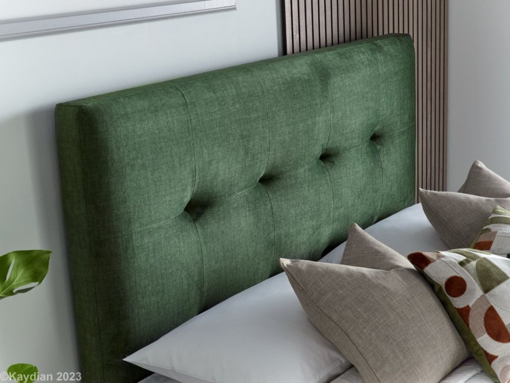Kaydian Beds Walkworth Winter Moss Green Fabric Ottoman Bed Frame