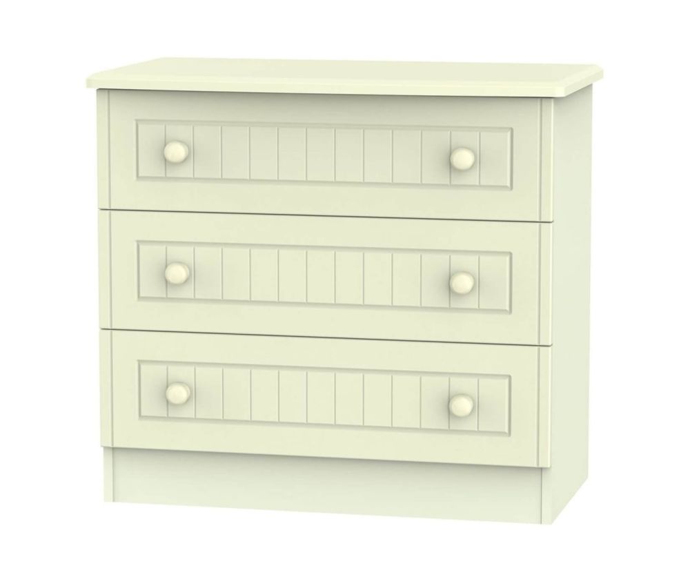 Welcome Furniture Warwick Cream Chest of Drawer - 3 Drawer
