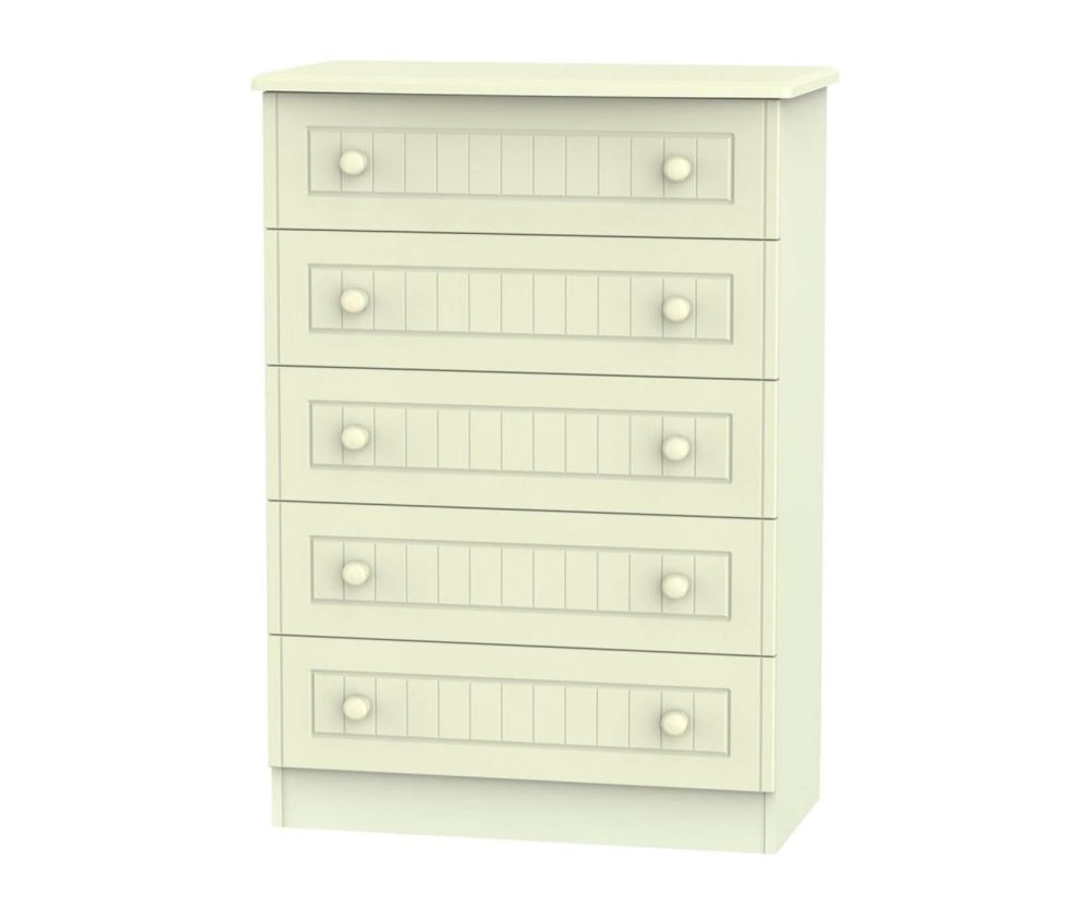 Welcome Furniture Warwick Cream Chest of Drawer - 5 Drawer
