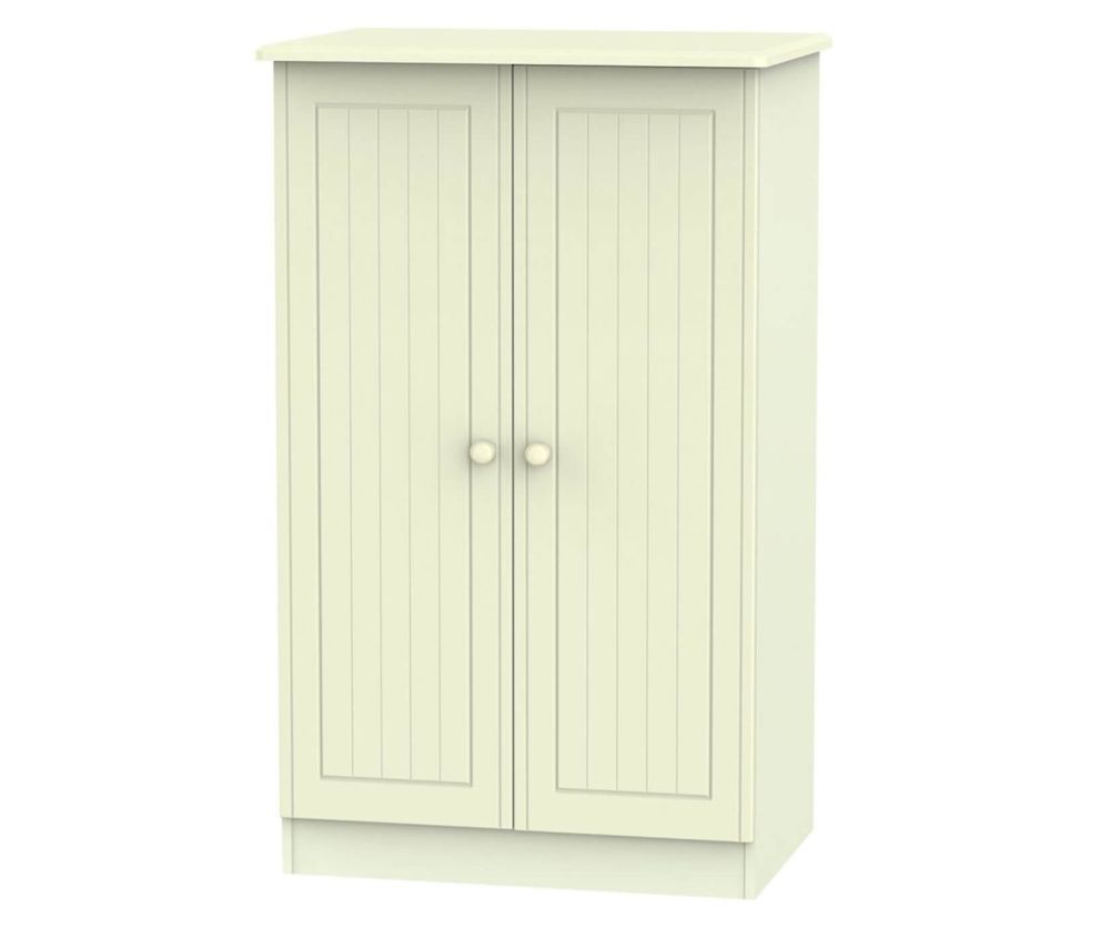 Welcome Furniture Warwick Cream Wardrobe - 2 Door Plain Midi