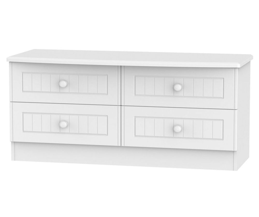 Welcome Furniture Warwick White Bed Box - 4 Drawer