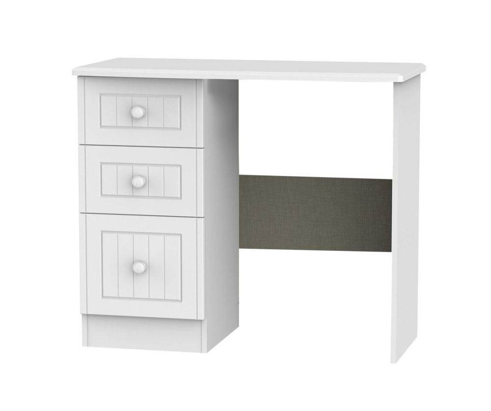 Welcome Furniture Warwick White Dressing Table - Vanity Kneehole