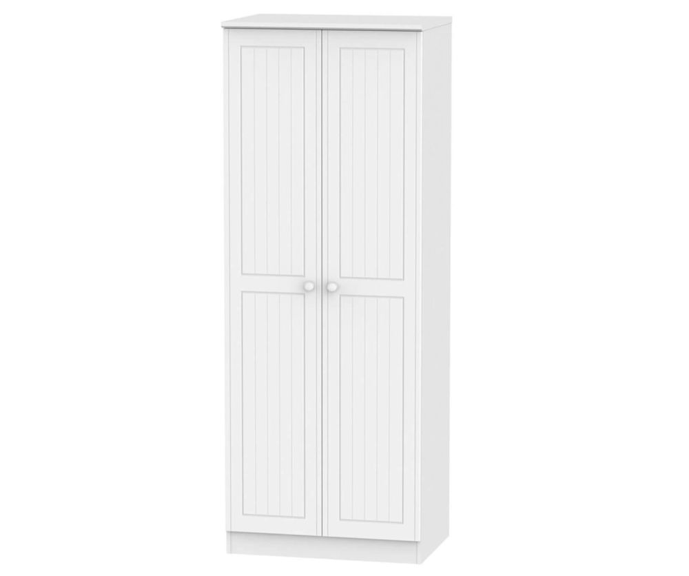 Welcome Furniture Warwick White Wardrobe - Tall 2ft6in Plain