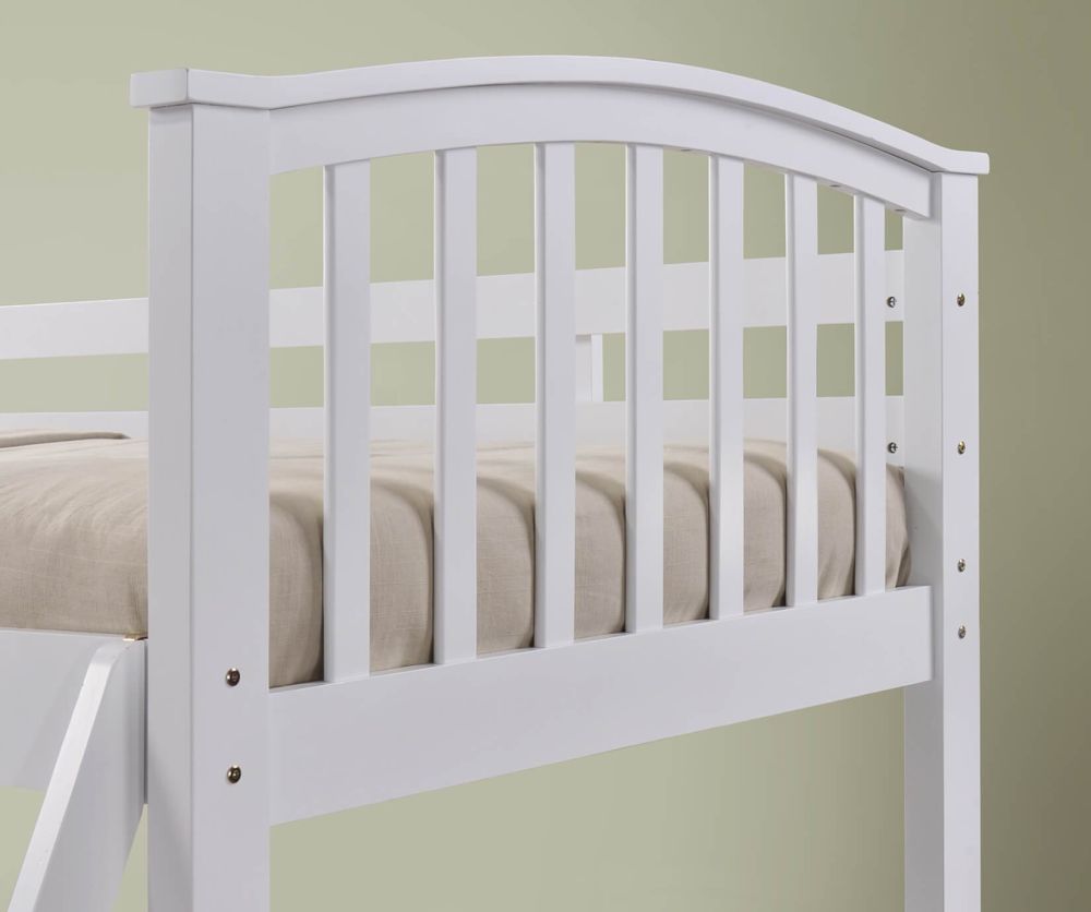 Artisan Wooden White Bunk Bed Frame