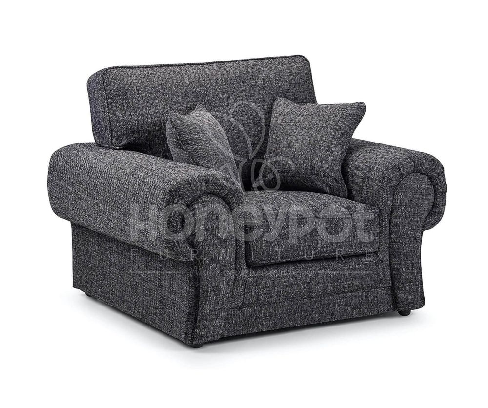 Wilcot Grey Fabric Armchair