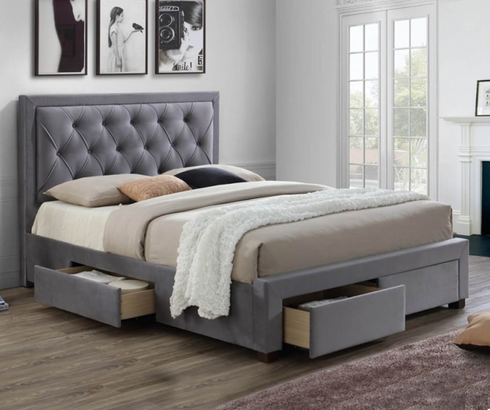 Birlea Furniture Woodbury Grey Fabric Bed Frame