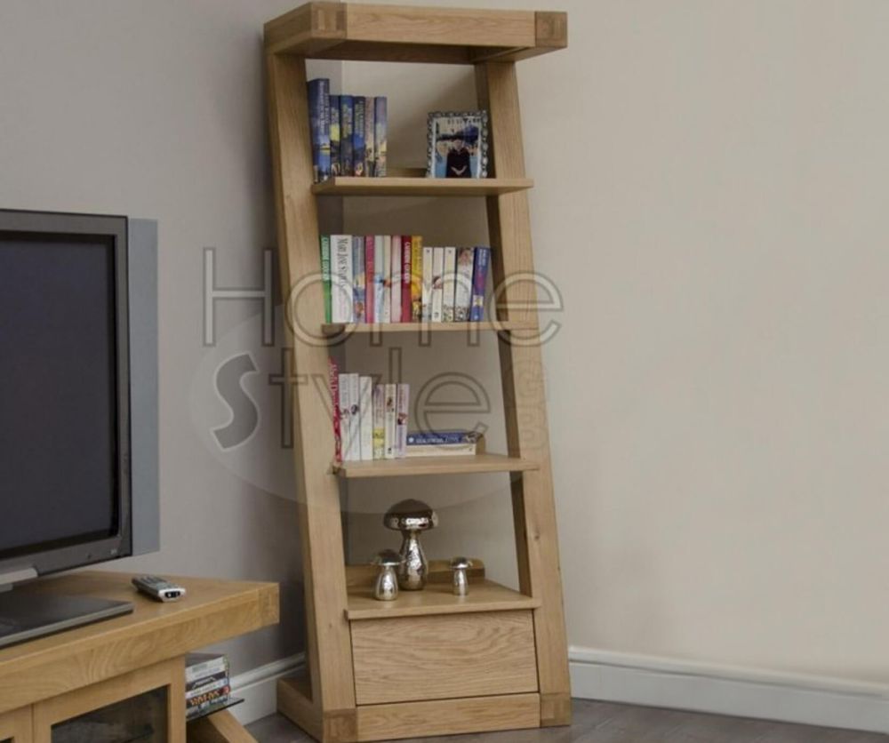 Homestyle GB Z Oak Designer 1 Drawer Narrow Bookcase