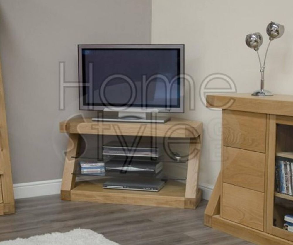 Homestyle GB Z Oak Designer Corner TV Unit