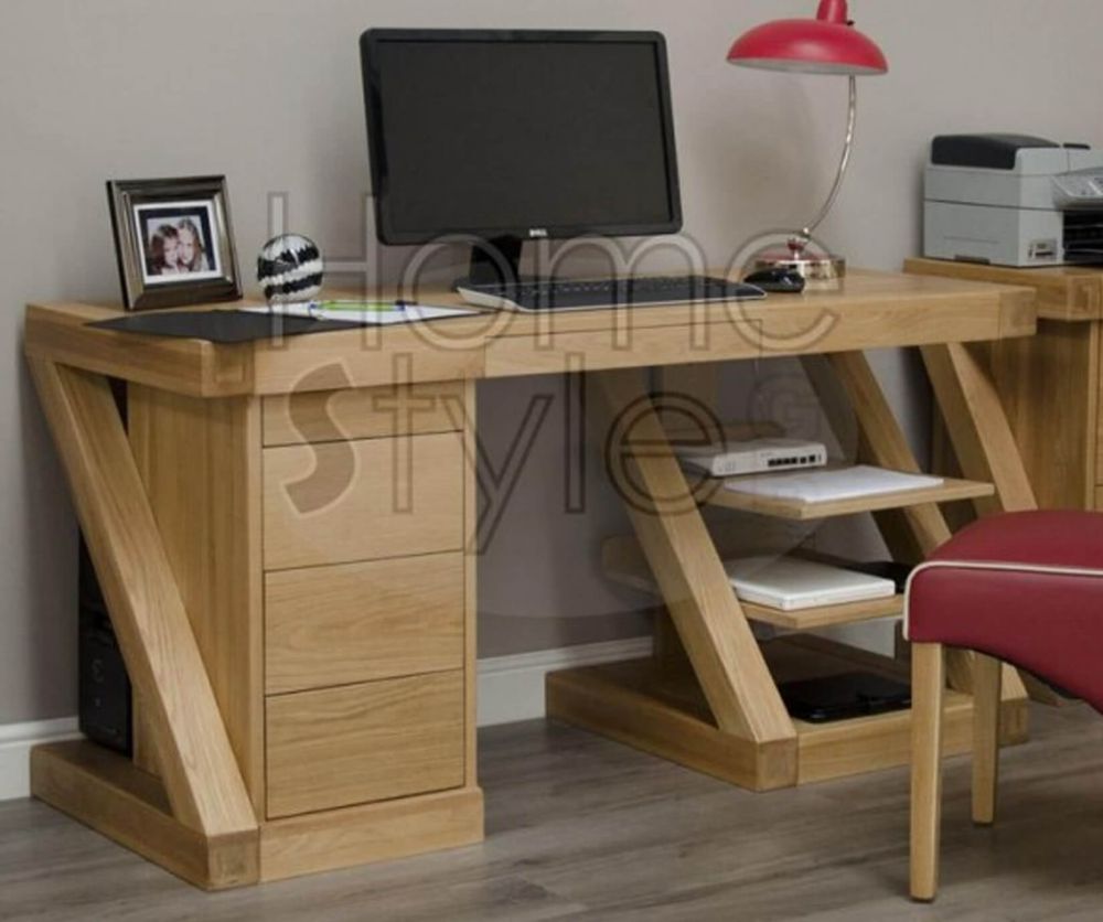 Homestyle GB Z Oak Designer Large Computer Desk